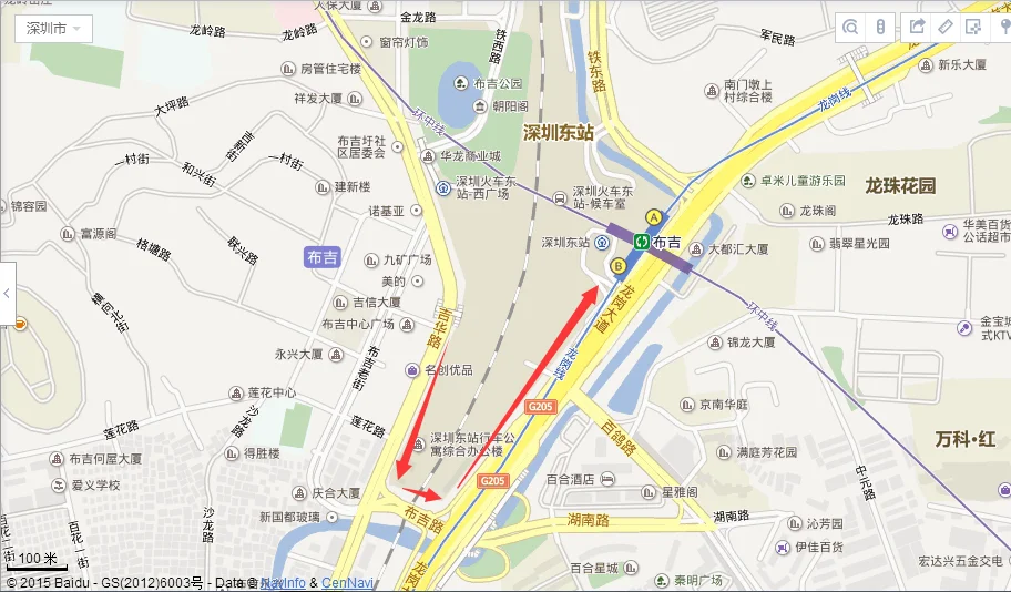 深圳布吉地铁口在哪里（布吉地铁B出口）