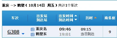 鹤壁的高铁都到哪些城市（鹤壁到重庆高铁）