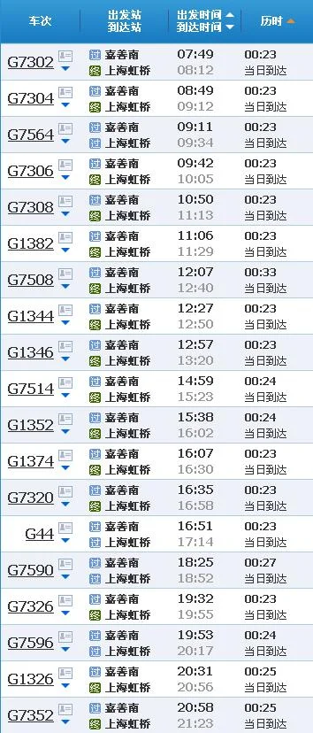 到嘉善的高铁火车票要多少钱(长兴到嘉善高铁时刻表)2