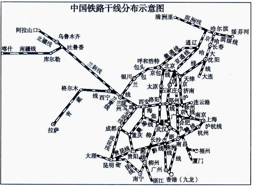 中国铁路交通地图（中国铁路网图）3