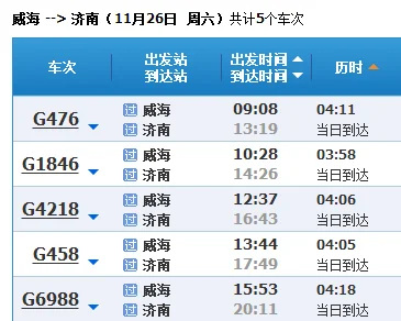 济南到威海高铁经过哪些站(威海济南高铁时刻表)7