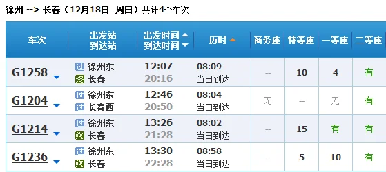 徐州到长春高铁得几个小时（徐州到长春高铁）3