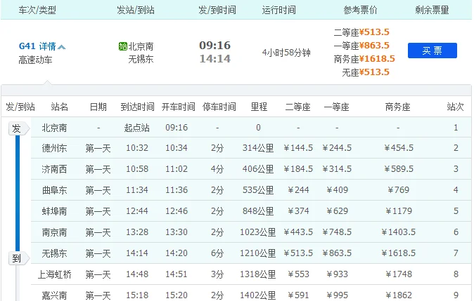北京南站有高铁吗(北京南站到宜兴高铁)3
