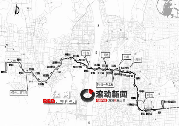 谁能提供个最新的已经敲定的长沙地铁2号线和1号线的地铁线路图!(长沙地铁线路图2号)2