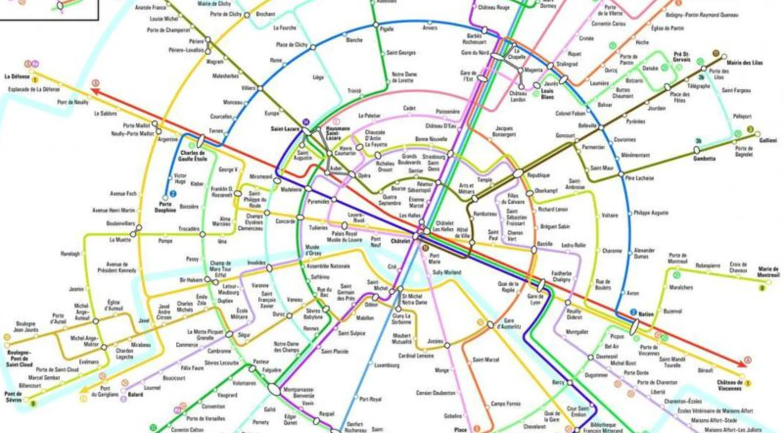 巴黎地铁线路图（巴黎地铁站设计）