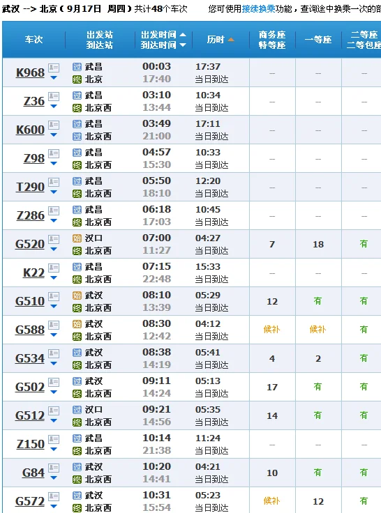 北京到武汉高铁几个小时（北京到武汉高铁多长时间）5