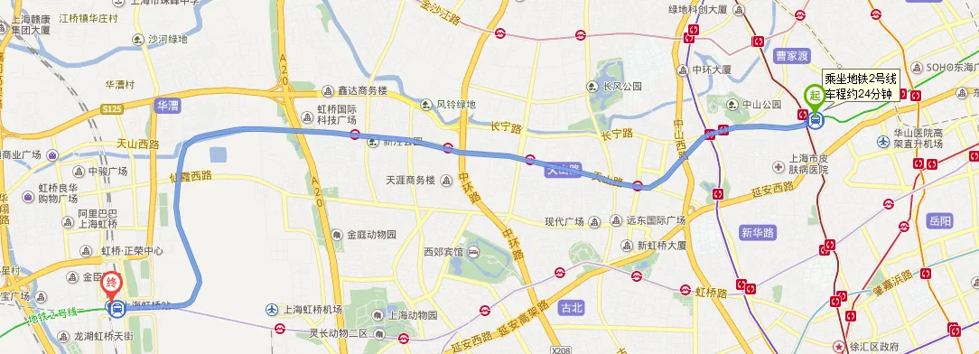 地铁2号线江苏路站到虹桥站一共有几站（江苏路至虹桥火车站地铁多久）