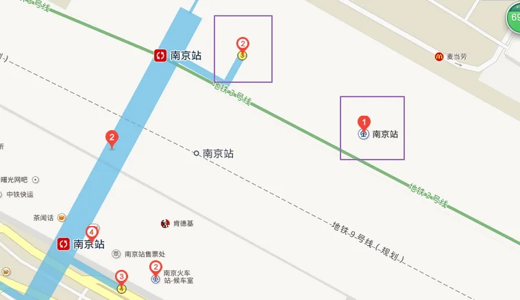 到南京南站坐高铁 下了地铁之后从哪个出口出去（南京站地铁出口示意图）3