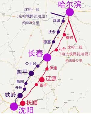 长春至辽源铁路规划图辽长铁路什么时候通车（辽长铁路什么时候客运）