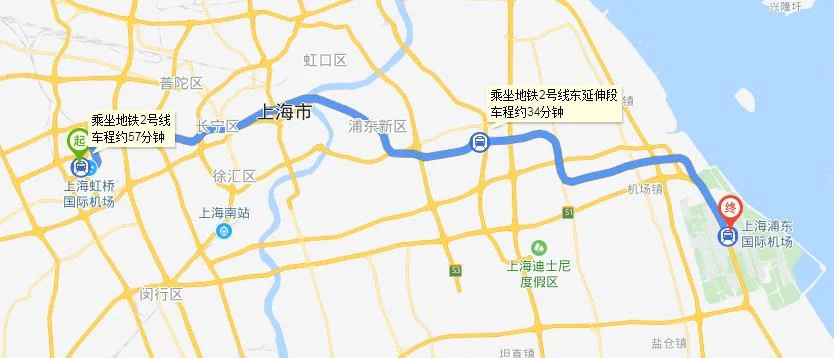 上海虹桥火车站到浦东机场大概多少时间怎么去（虹桥火车站到浦东机场地铁站点）2