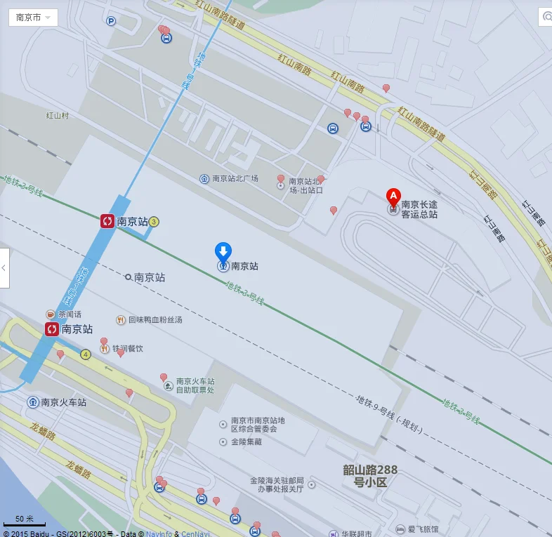 南京小红山汽车站坐地铁怎么坐做到哪（南京红山站的地铁口）2