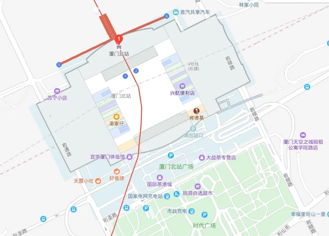 厦门地铁3号线火车站到火车站北广场有出口吗(厦门地铁站有几个出口)3