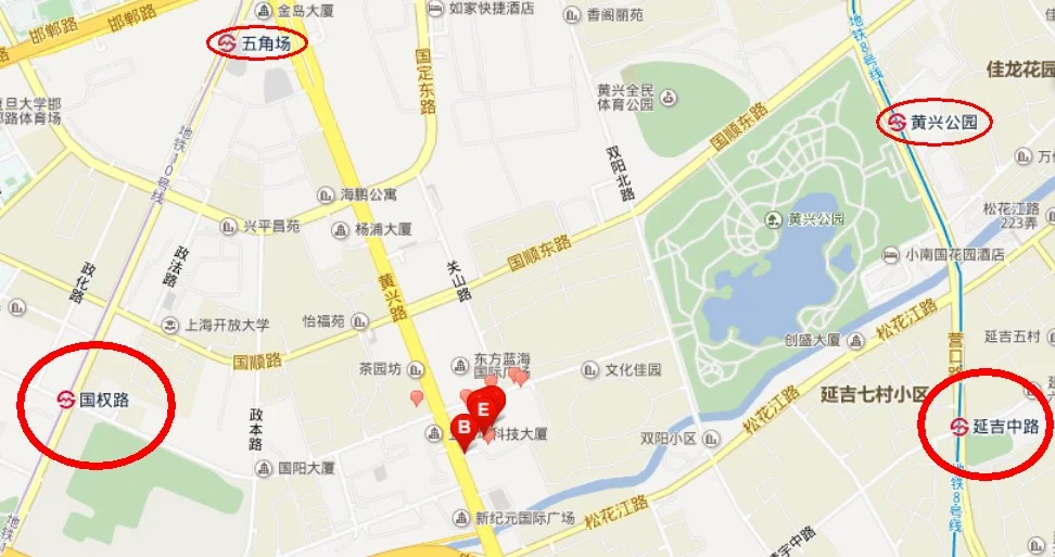 上海的那个大润发离地铁站最近呀 我在的位置上海科技馆（上海地铁10大润发）