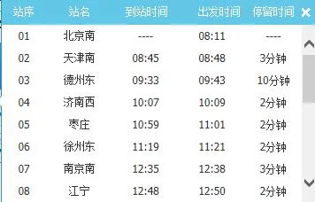 高铁时刻表（火车时刻表高铁）2