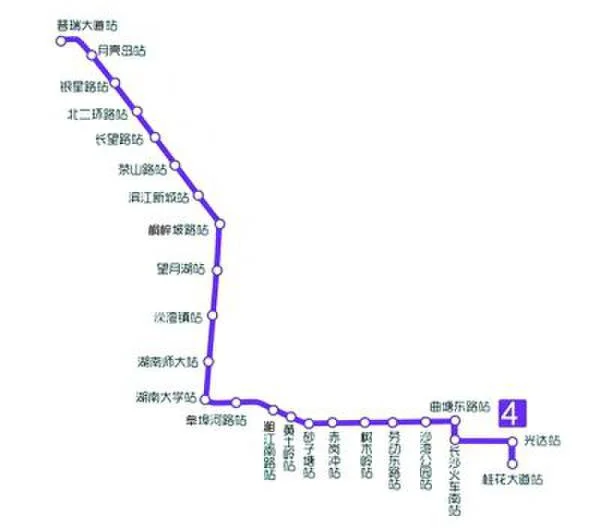长沙地铁总规划图（长沙地铁4号线总体规划）3