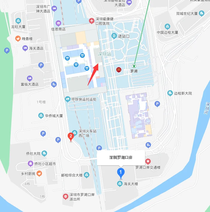 广州至深圳地铁线路图（罗湖广州南地铁站图）3