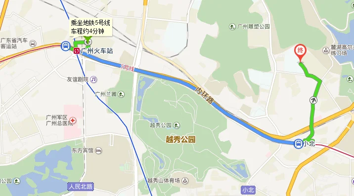 去麓景西路广州广播电视大学在地铁小北站哪个出口出（广州地铁麓景西）