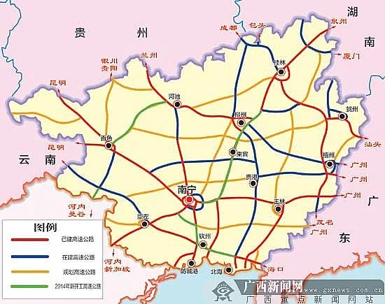 广西高速铁路规划图（最新广西城际铁路规划）1