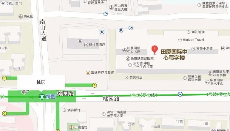 坐地铁怎么去深圳金牛广场（田厦金牛广场桃园地铁站）1