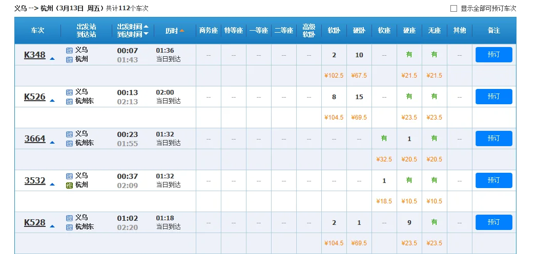 义乌至杭州高铁义乌至宿州东急需义乌至宿州东高铁火车票一张（义乌到杭州高铁多少钱）2