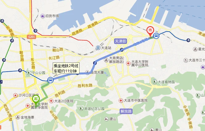 大连地铁二号线都有哪些站名（大连地铁二号线人民广场）2