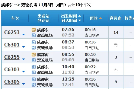早上八点半的飞机从成都牛王庙地铁站出发坐双流机场地铁专线到机场（双流机场到牛王庙地铁站）2