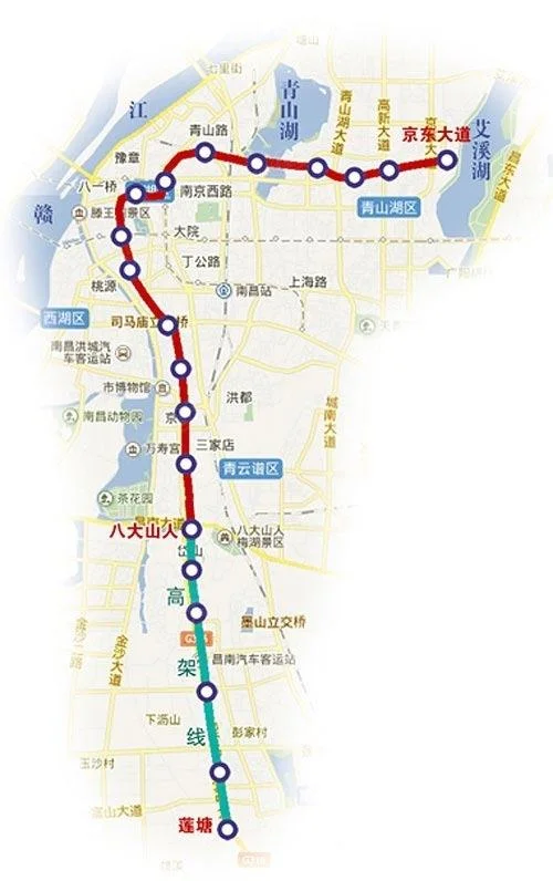 南昌地铁什么时候建成啊大概有哪几个路线（南昌地铁线路总长）3