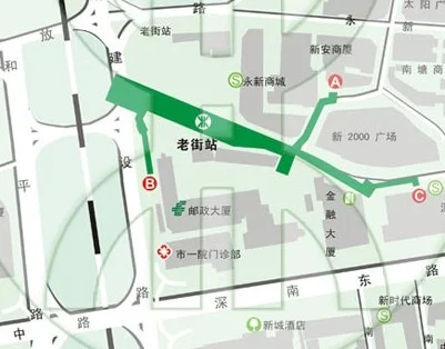 深圳地铁老街站东门在哪个出口啊(老街站到车公庙地铁站出口)2