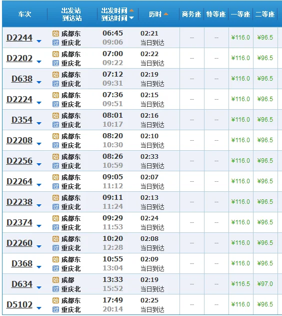 从成都到重庆坐高铁应该在成都哪个站坐车（成都到重庆地铁）
