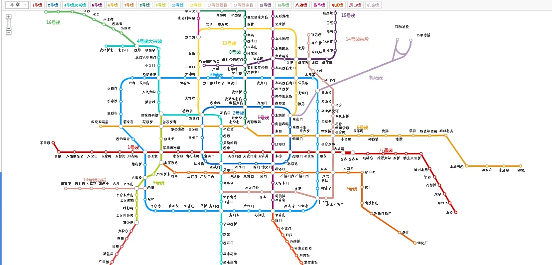 北京地铁线路图(北京地铁地图2016)2