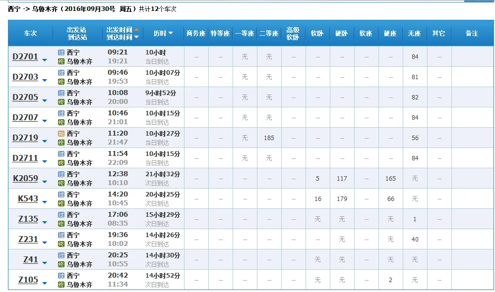 西宁至乌鲁木齐高铁沿途停站时刻表（西宁至乌鲁木齐高铁时刻表）3