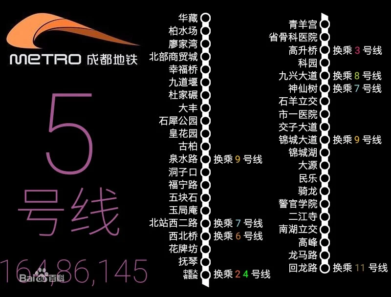 成都地铁5号线的站点设置（成都地铁5号线在哪里和一号线换乘）3