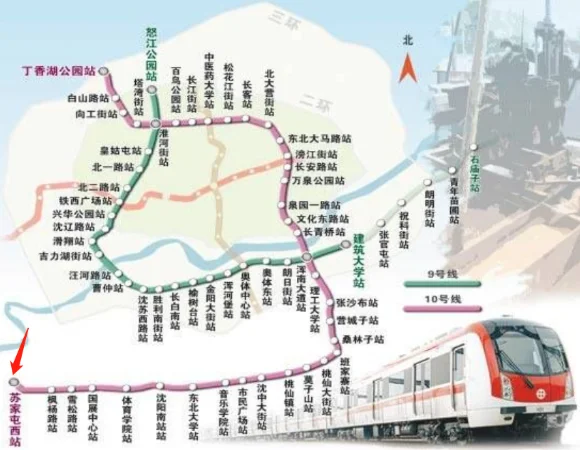 沈阳至苏家屯的地铁规划方案在苏家屯这边有哪些地铁站啊都几号线是到苏家屯的(离苏家屯最近的地铁站)1