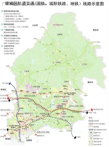 广州地铁线路图(增城区地铁16号线路图)2