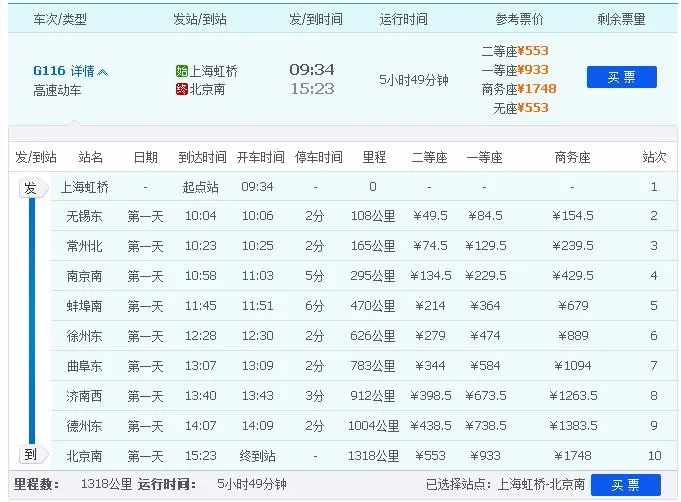 高铁列车G116的时刻表快点！！！急急急！（g116高铁）2