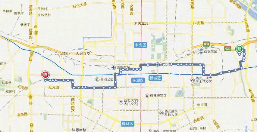 西安公交918线路图（西安公交地铁线路查询）