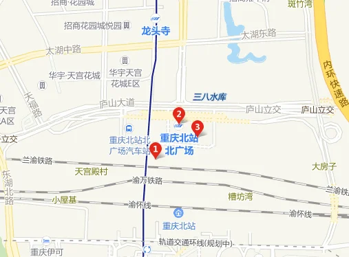 从重庆北站南广场地铁站到重庆北站北广场怎么走（重庆地铁北站北广场怎么走最近路线图）