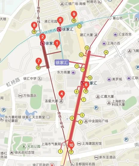 徐家汇地铁从哪个几号出口出来是港汇广场啊(徐汇地铁站出口多)3