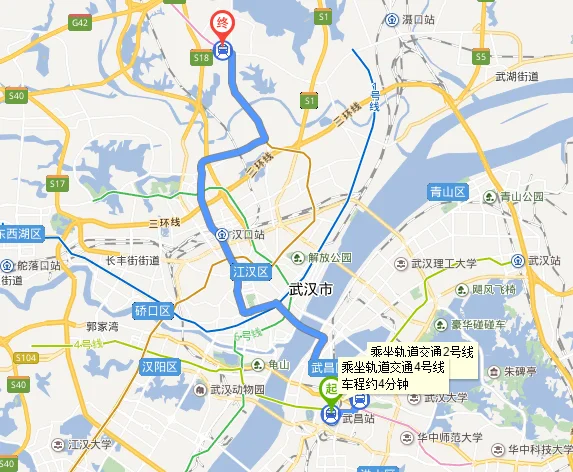 武昌火车站地铁4号线怎么坐（武昌火车站到巨龙大道地铁站）2