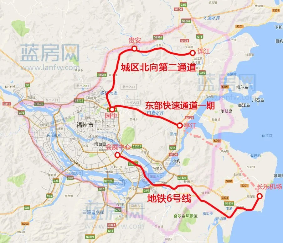福州地铁6号线线路图（福州6号地铁规划图）3