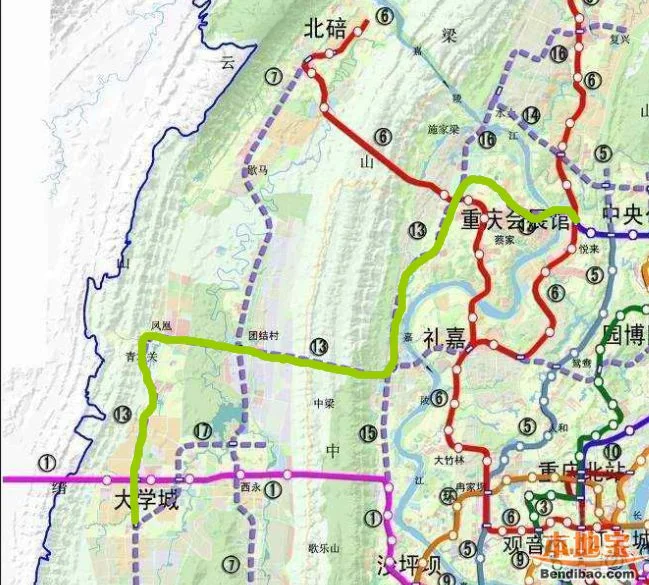 重庆轨道交通最新规划图盘溪路还有站吗（重庆轨道交通最新规划2020）4