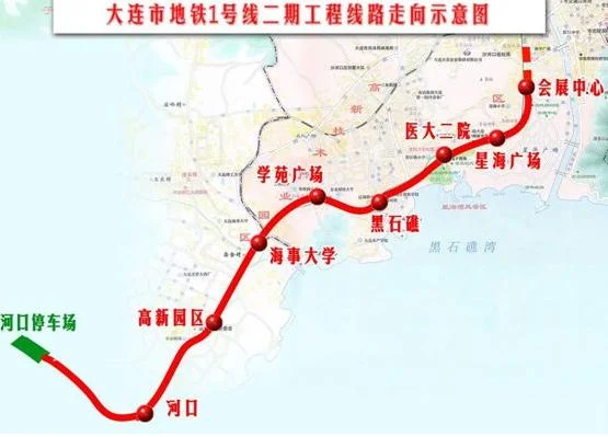 大连地铁一共几个线路都有什么站（大连地铁1号线学苑广场C口）2