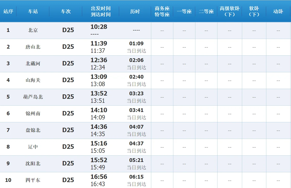 佳木斯到长春动车高铁时刻表（长春至佳木斯高铁路线）