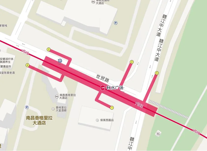 南昌地铁一号线秋水广场终点站在第几个出口(坐地铁去秋水广场)1