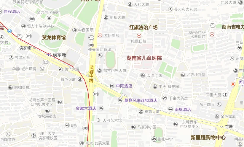 长沙中信广场乘几号地铁可到汽车西站（长沙中信广场到儿童医院地铁）2