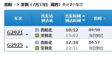 深圳北去贵州铜仁高铁票(铜仁到深圳高铁)3