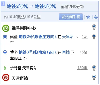 华北集团地铁站到天津地铁站怎么走（天津华北集团到远洋国际中心地铁站）1