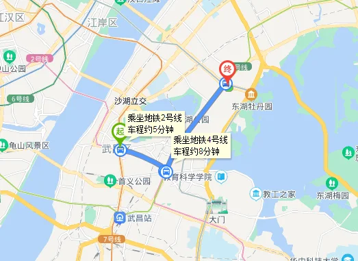 武汉岳家嘴去东湖转几号地铁（蔡甸广场到岳家嘴地铁）2
