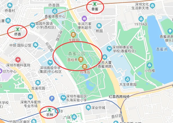 深圳 香蜜湖地铁站 各个出口对应的具体位置(香蜜湖地铁站a出口)2