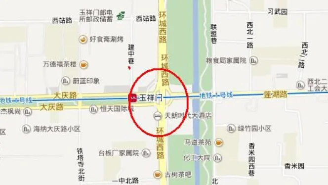 西安玉祥门是地铁1号线还是2号线下车（西安玉祥门地铁C出口）3
